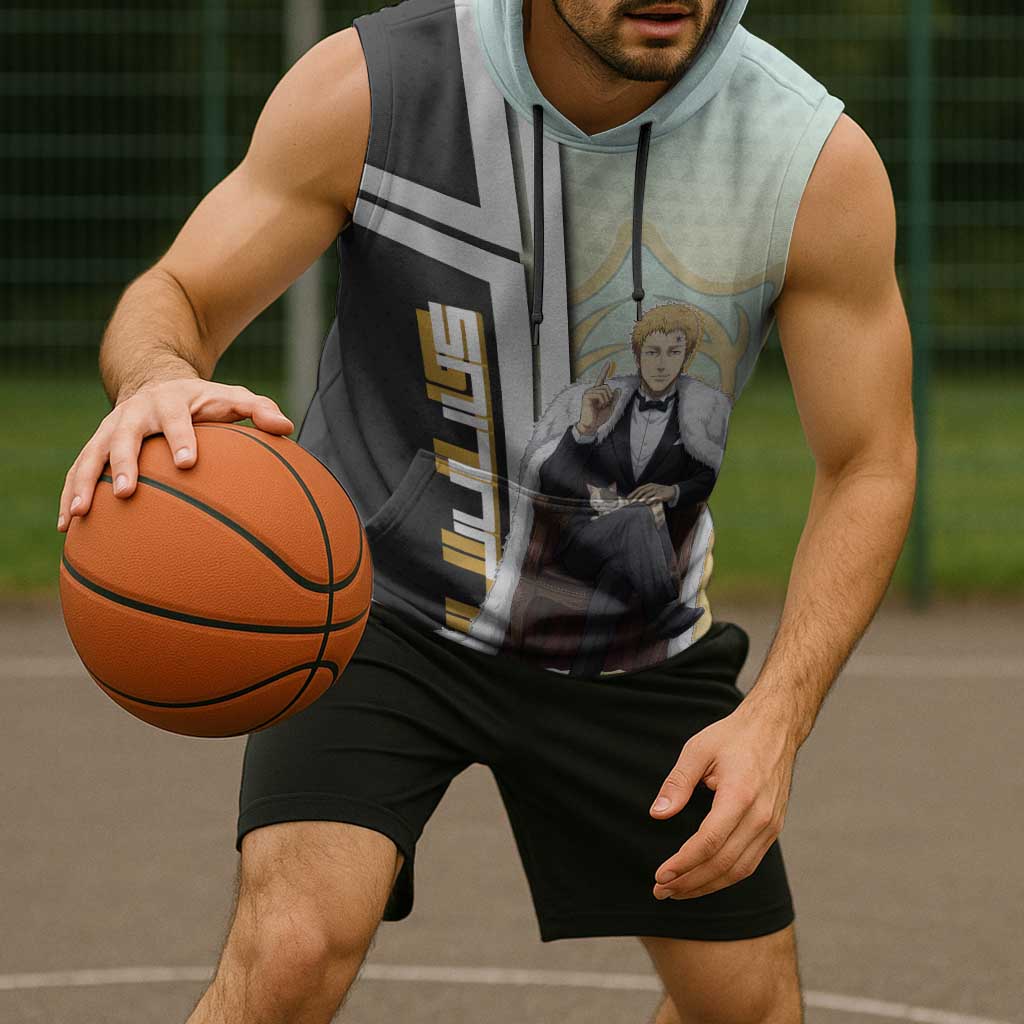 Julius Novachrono Sleeveless Hoodie Regal Anime Illustration Style