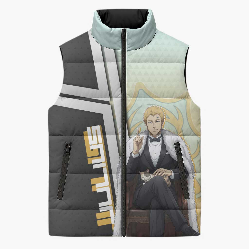 Julius Novachrono Sleeveless Puffer Jacket Regal Anime Illustration Style