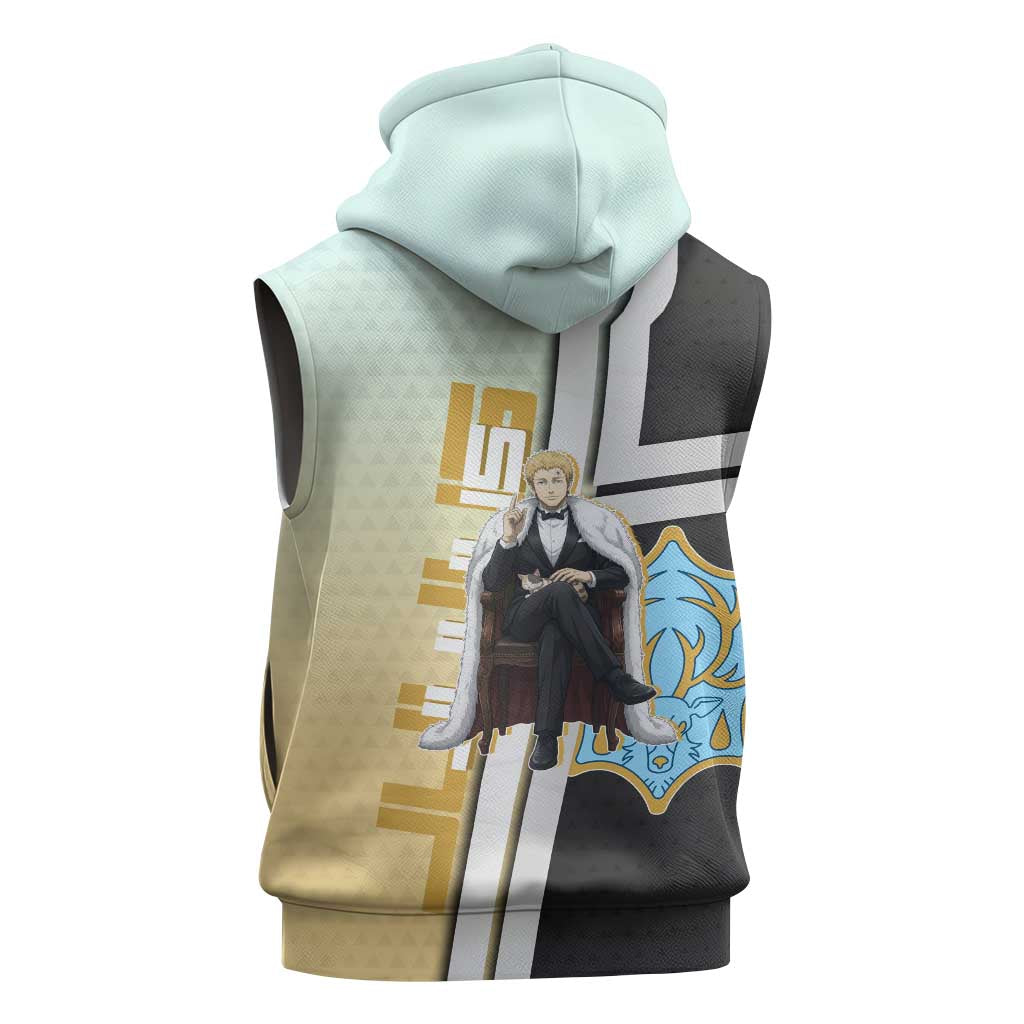 Julius Novachrono Sleeveless Zip Hoodie Regal Anime Illustration Style