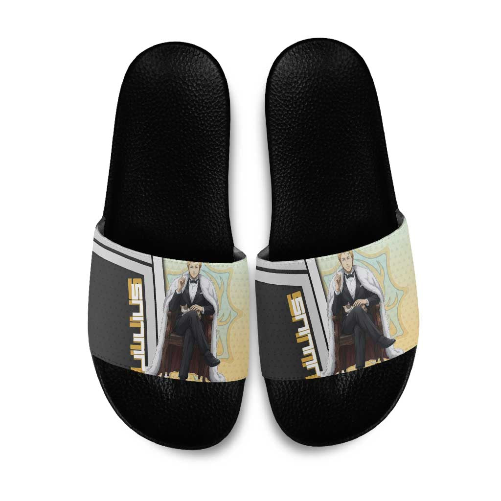 Julius Novachrono Slide Sandals Regal Anime Illustration Style
