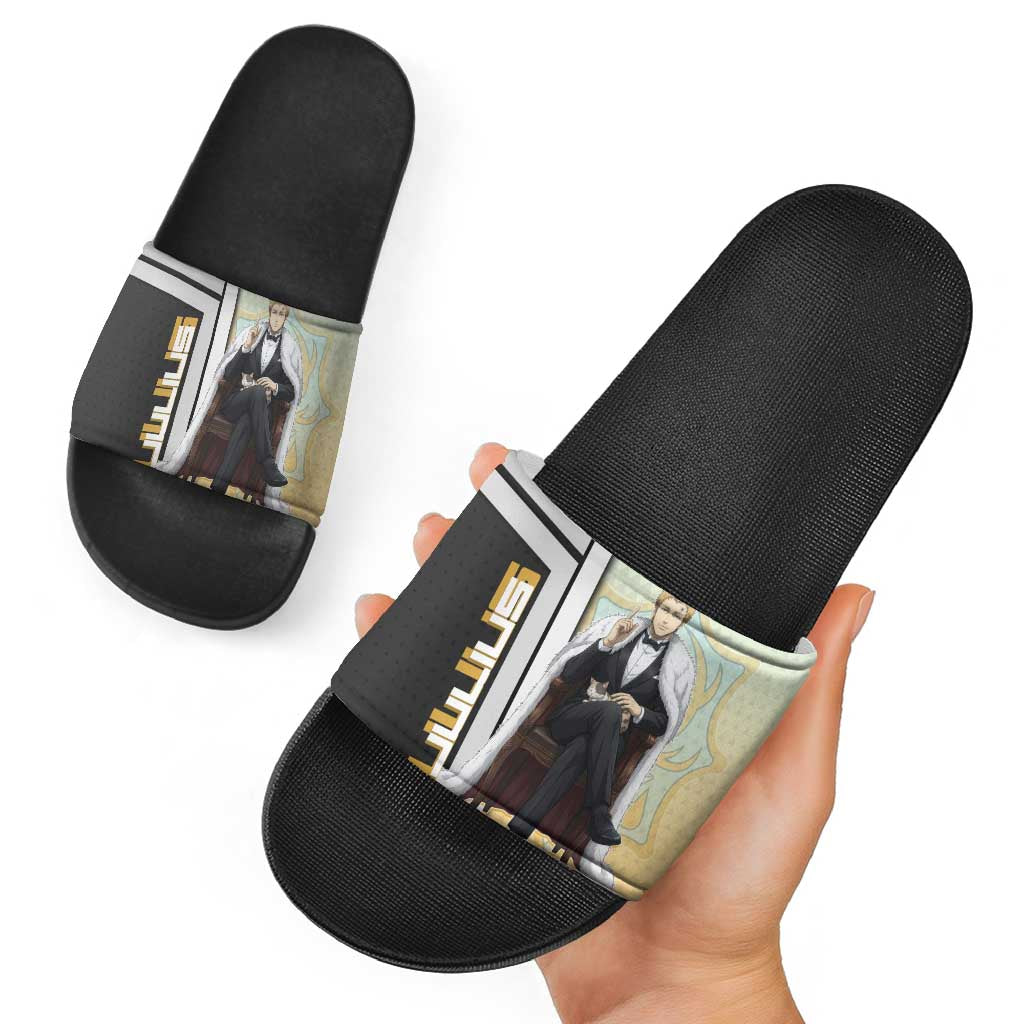 Julius Novachrono Slide Sandals Regal Anime Illustration Style