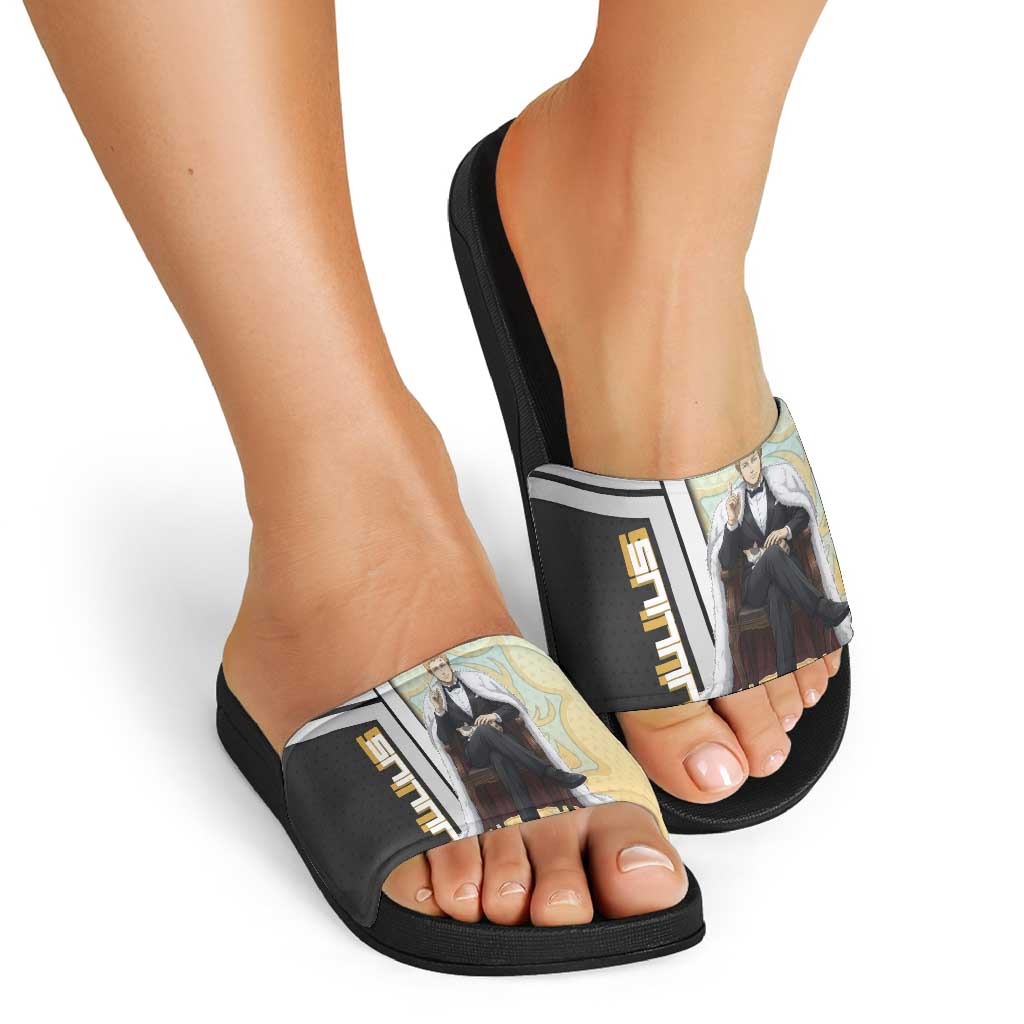 Julius Novachrono Slide Sandals Regal Anime Illustration Style