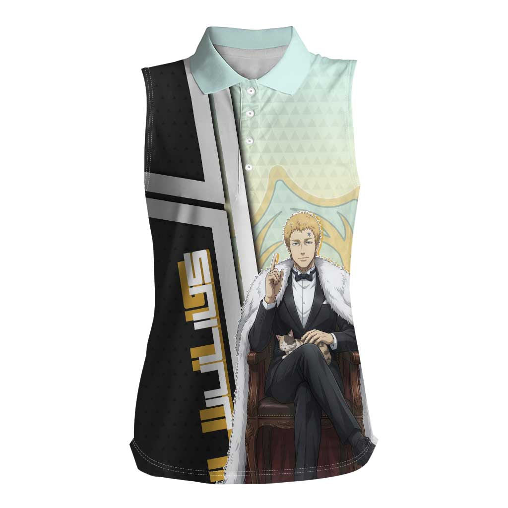 Julius Novachrono Women Sleeveless Polo Shirt Regal Anime Illustration Style