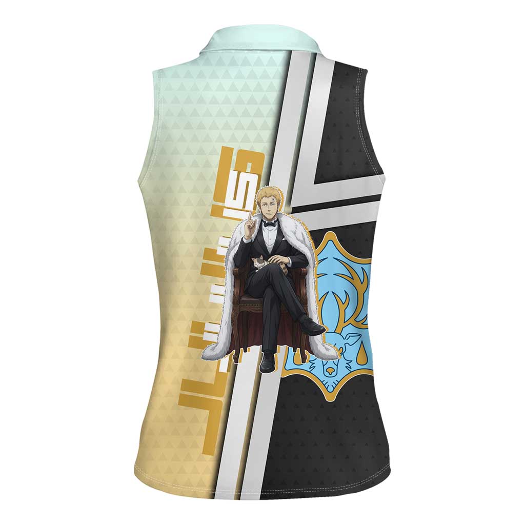Julius Novachrono Women Sleeveless Polo Shirt Regal Anime Illustration Style
