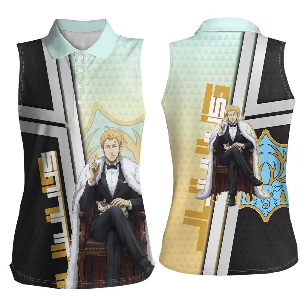 Julius Novachrono Women Sleeveless Polo Shirt Regal Anime Illustration Style