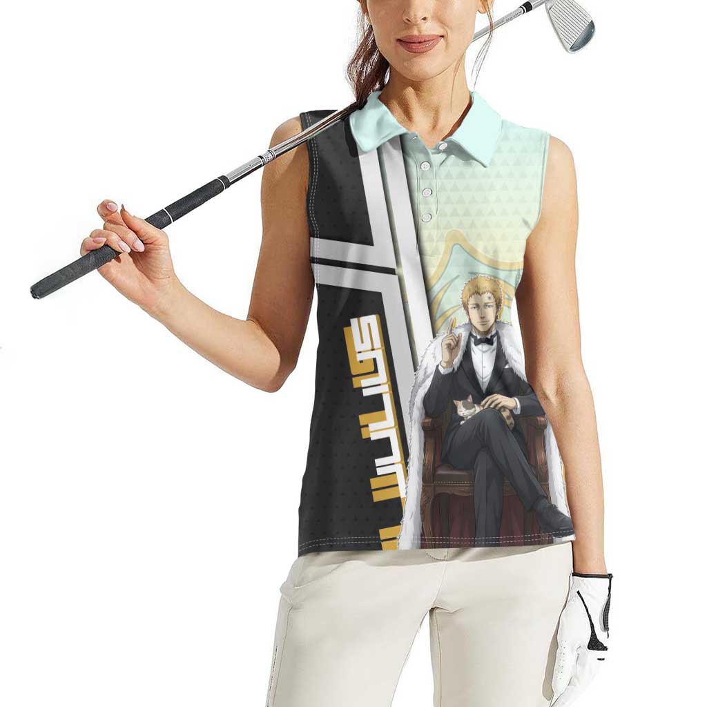 Julius Novachrono Women Sleeveless Polo Shirt Regal Anime Illustration Style