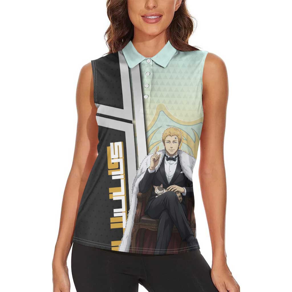 Julius Novachrono Women Sleeveless Polo Shirt Regal Anime Illustration Style