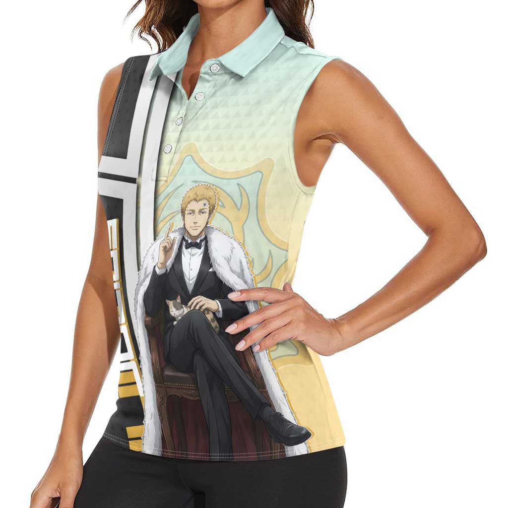 Julius Novachrono Women Sleeveless Polo Shirt Regal Anime Illustration Style