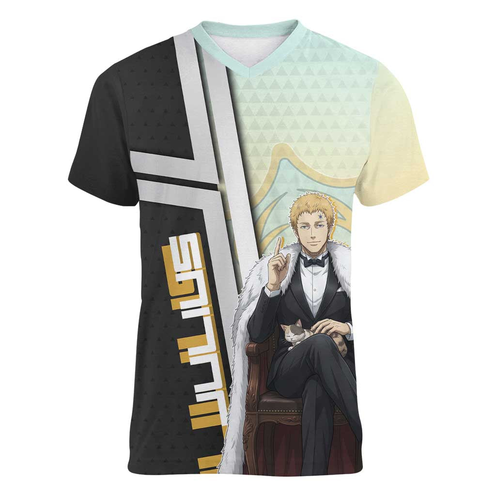 Julius Novachrono Women V-Neck T-Shirt Regal Anime Illustration Style