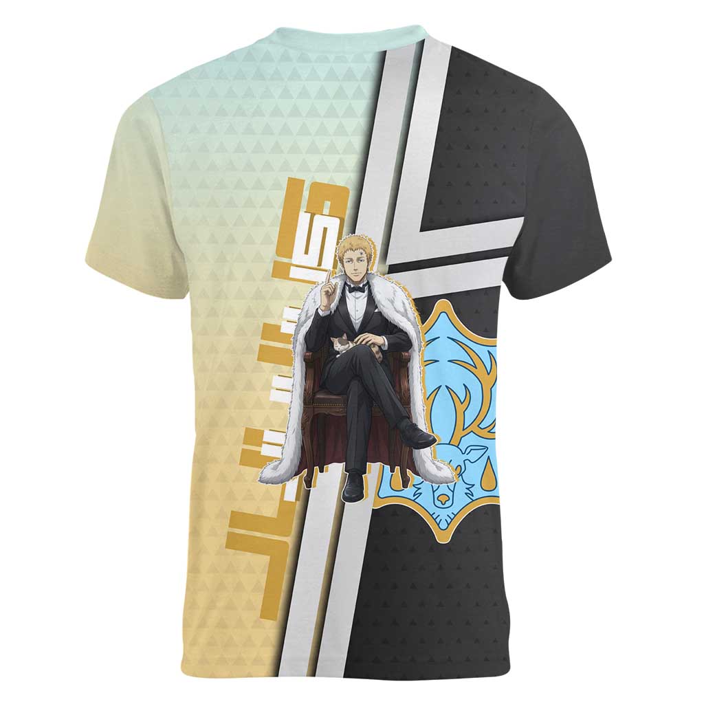 Julius Novachrono Women V-Neck T-Shirt Regal Anime Illustration Style