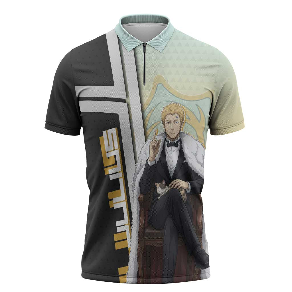 Julius Novachrono Zipper Polo Shirt Regal Anime Illustration Style