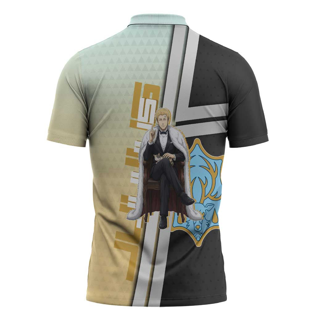 Julius Novachrono Zipper Polo Shirt Regal Anime Illustration Style