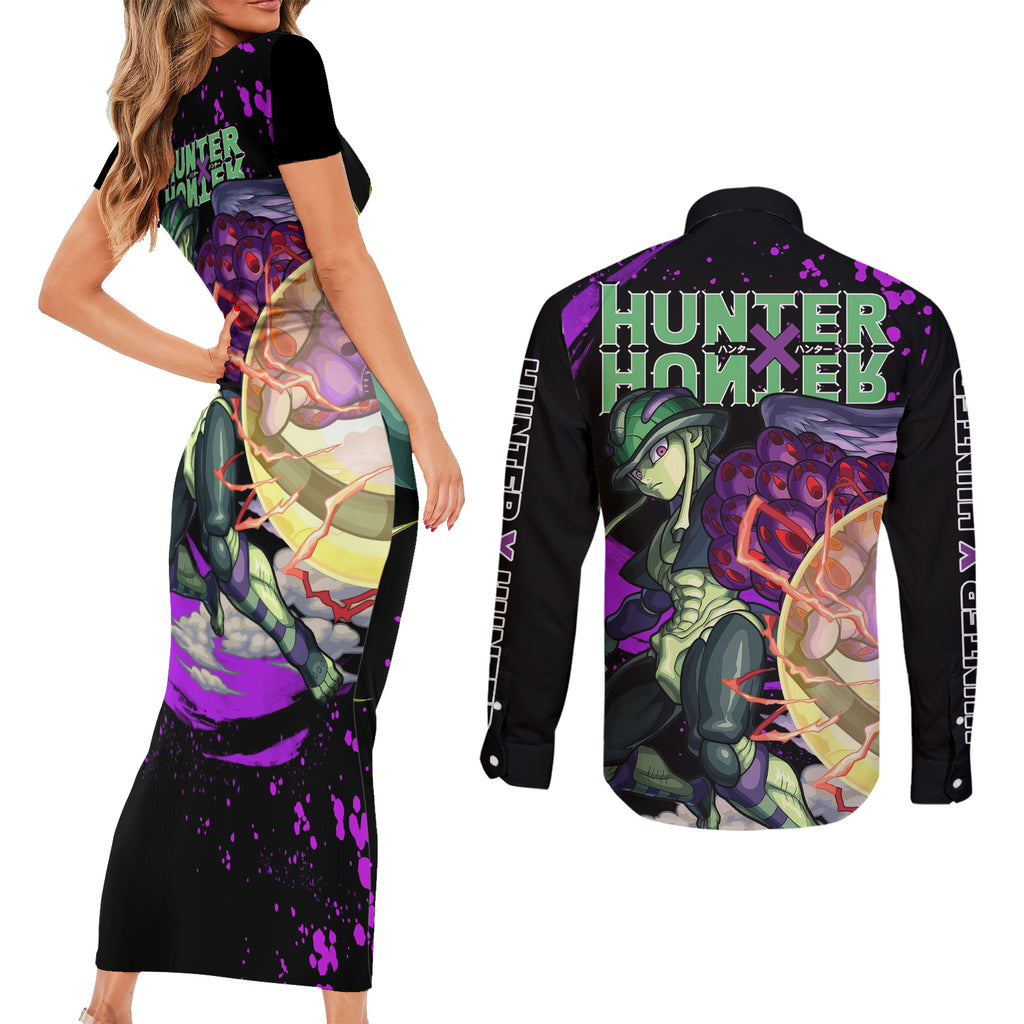 Meruem Couples Matching Short Sleeve Bodycon Dress and Long Sleeve Button Shirt Hunter X Hunter