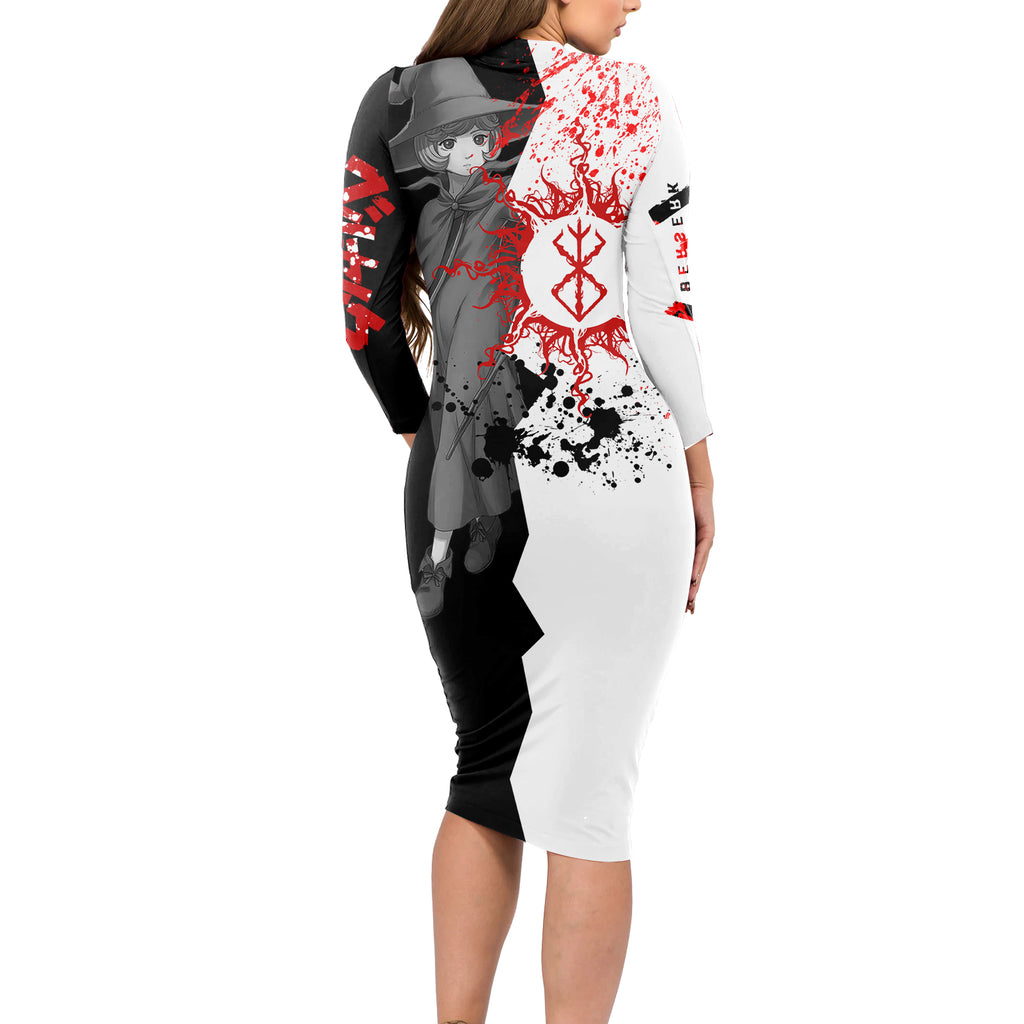 Schierke Berserk Long Sleeve Bodycon Dress Anime Japan Style