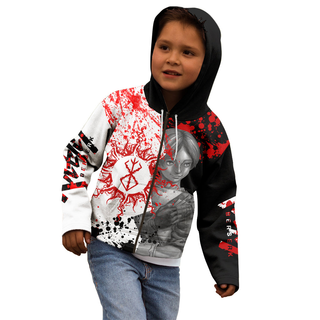 Judeau Berserk Kid Hoodie Anime Run Symbol Blood Style