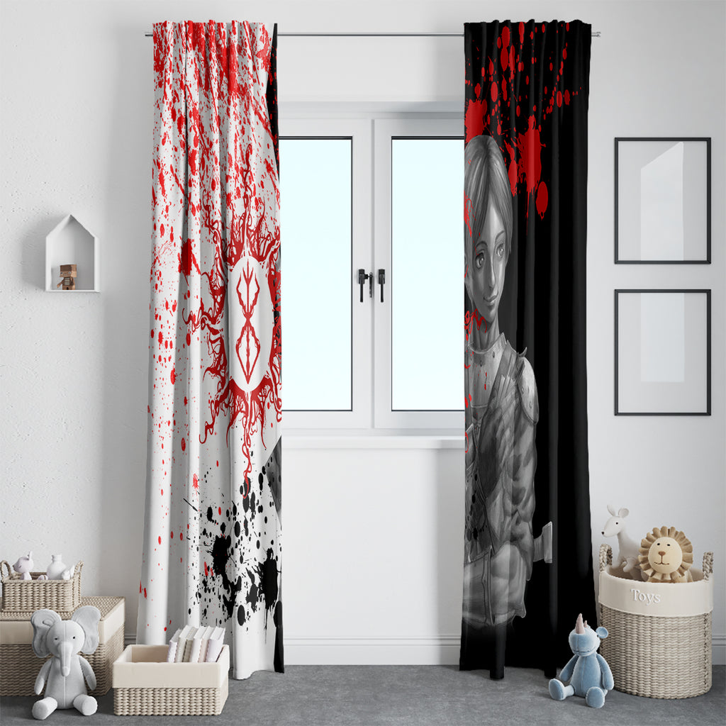 Judeau Berserk Window Curtain Anime Run Symbol Blood Style