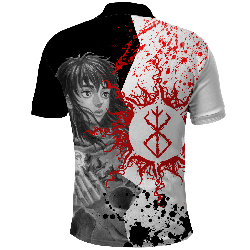 Casca Berserk Polo Shirt Grunge Blood Style