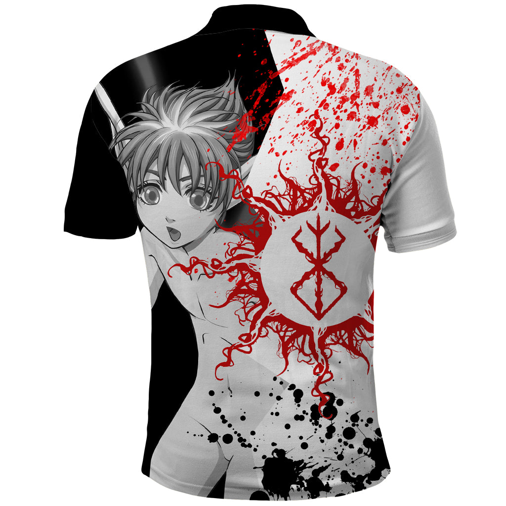 Puck Berserk Polo Shirt Grunge Blood Style
