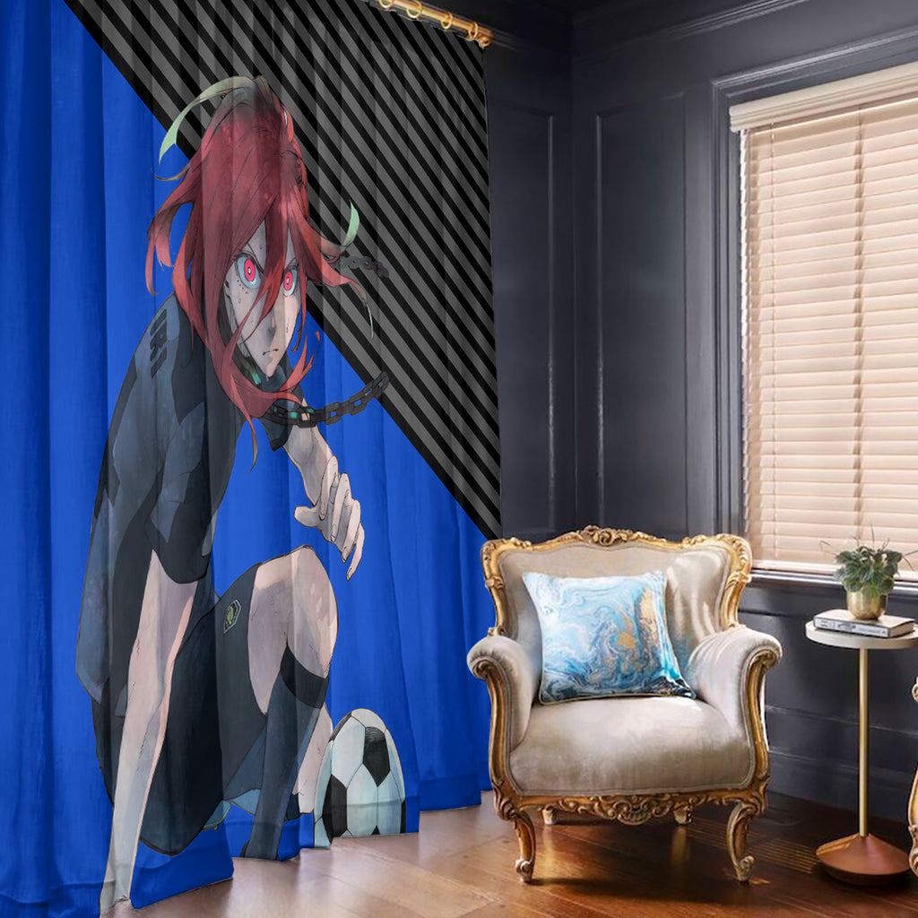 Hyoma Chigiri Blue Lock Window Curtain Anime Style