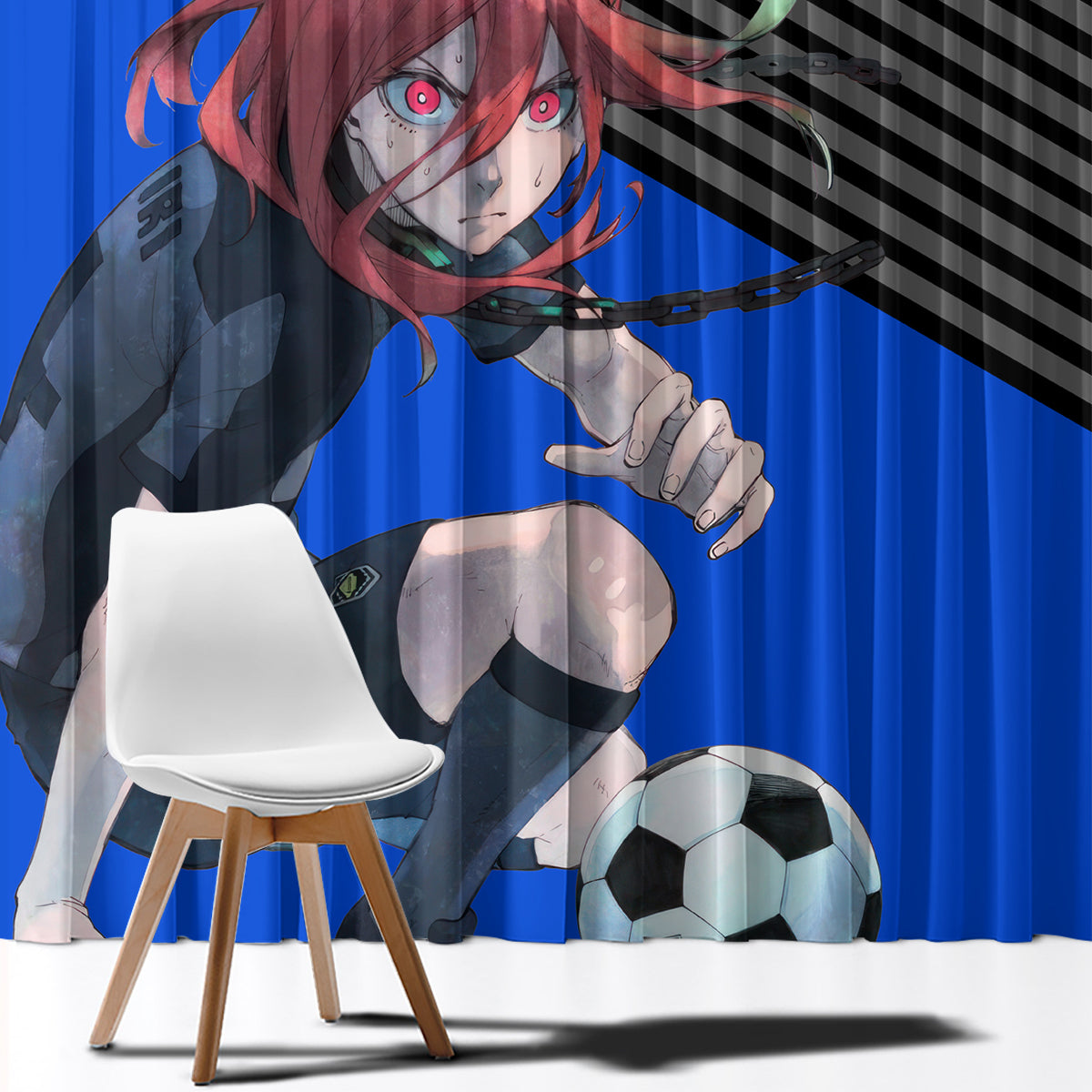 Hyoma Chigiri Blue Lock Window Curtain Anime Style