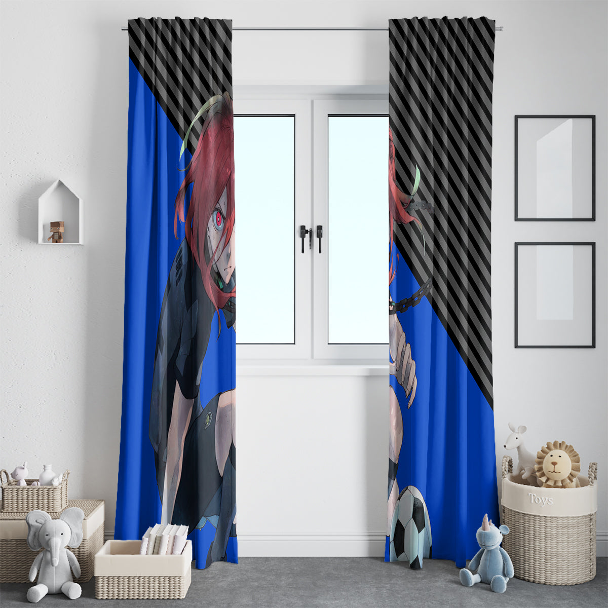 Hyoma Chigiri Blue Lock Window Curtain Anime Style
