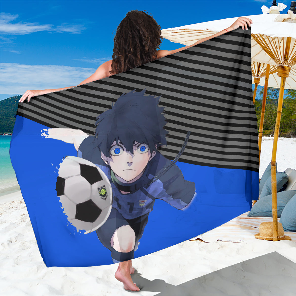 Yoichi Isagi Blue Lock Sarong Anime Style