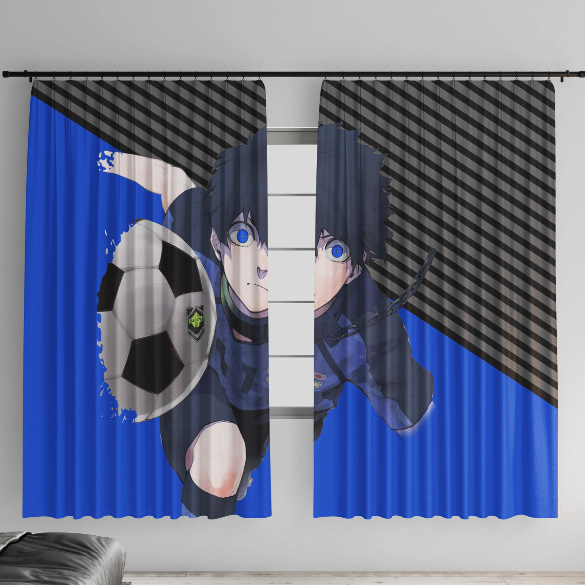 Yoichi Isagi Blue Lock Window Curtain Anime Style