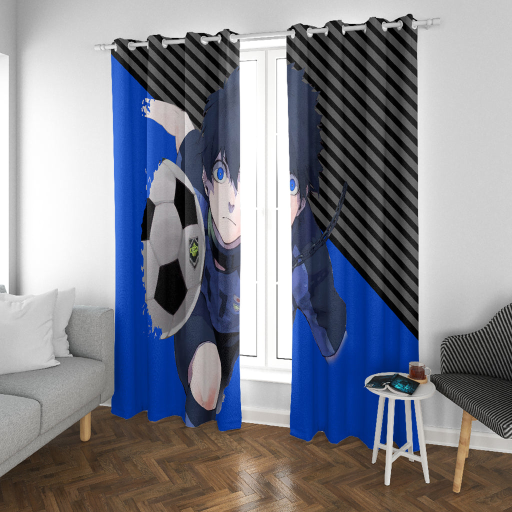 Yoichi Isagi Blue Lock Window Curtain Anime Style