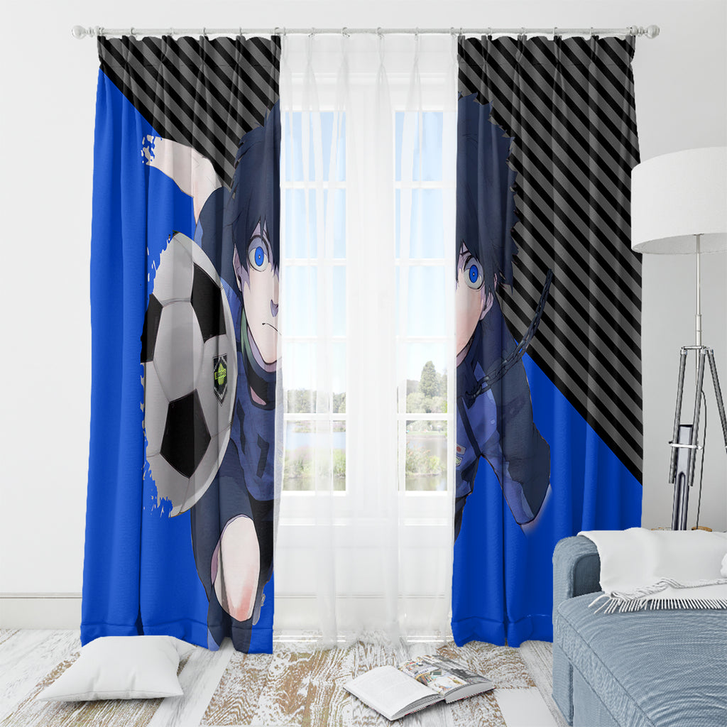 Yoichi Isagi Blue Lock Window Curtain Anime Style