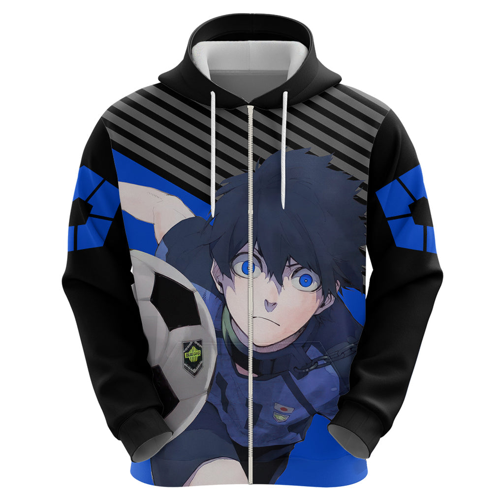 Yoichi Isagi Blue Lock Zip Hoodie Anime Style