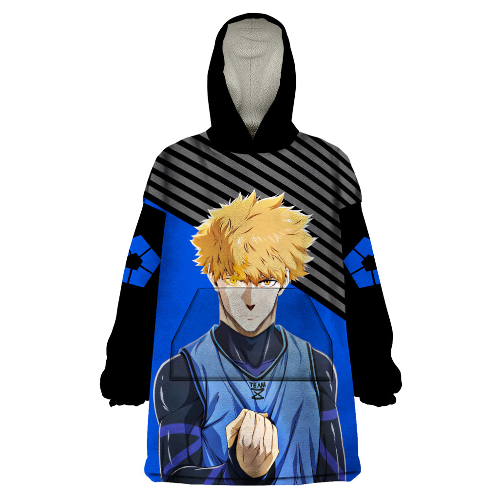 Rensuke Kunigami Blue Lock Wearable Blanket Hoodie Anime Style