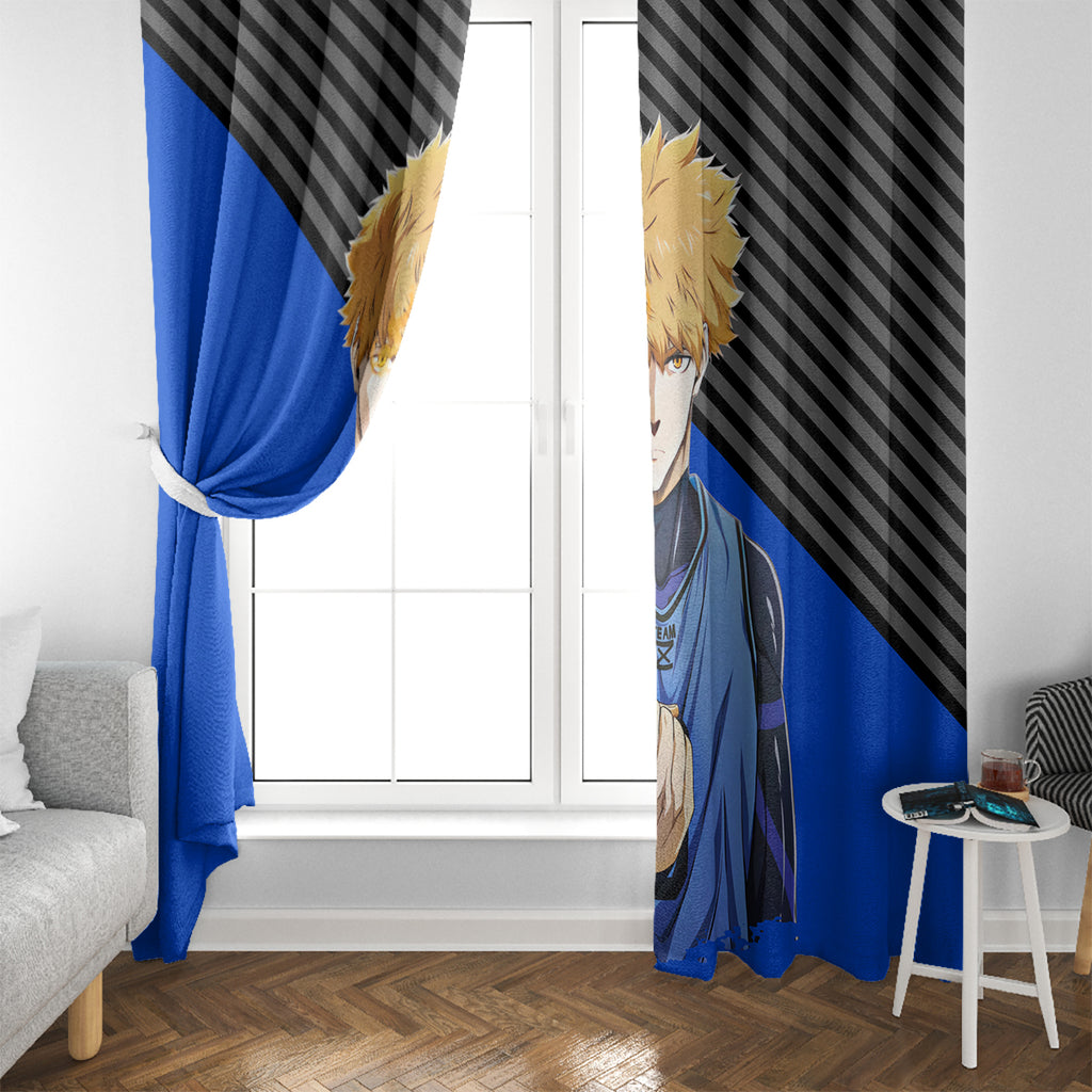 Rensuke Kunigami Blue Lock Window Curtain Anime Style
