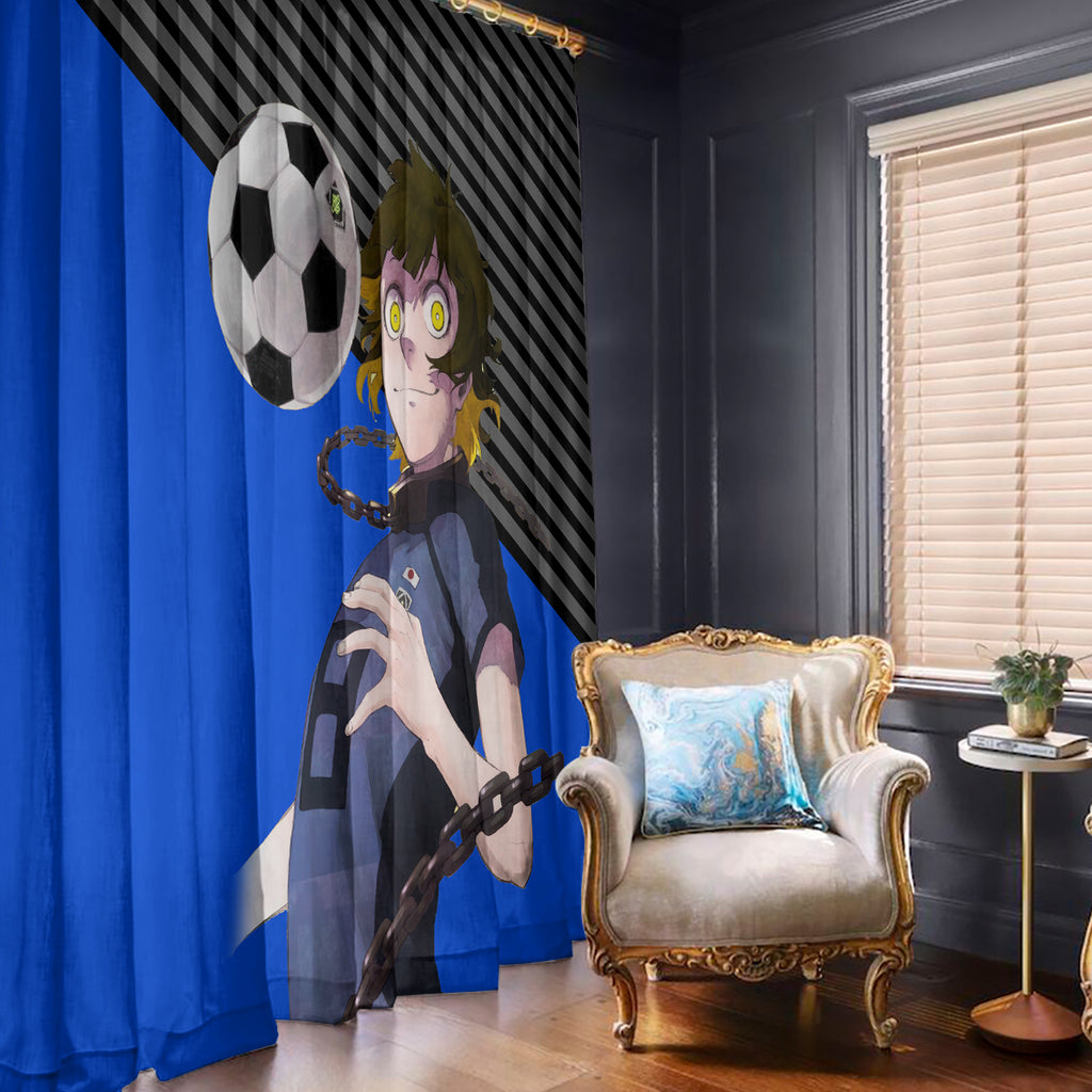 Meguru Bachira Blue Lock Window Curtain Anime Style