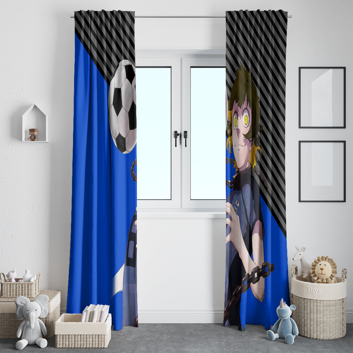Meguru Bachira Blue Lock Window Curtain Anime Style
