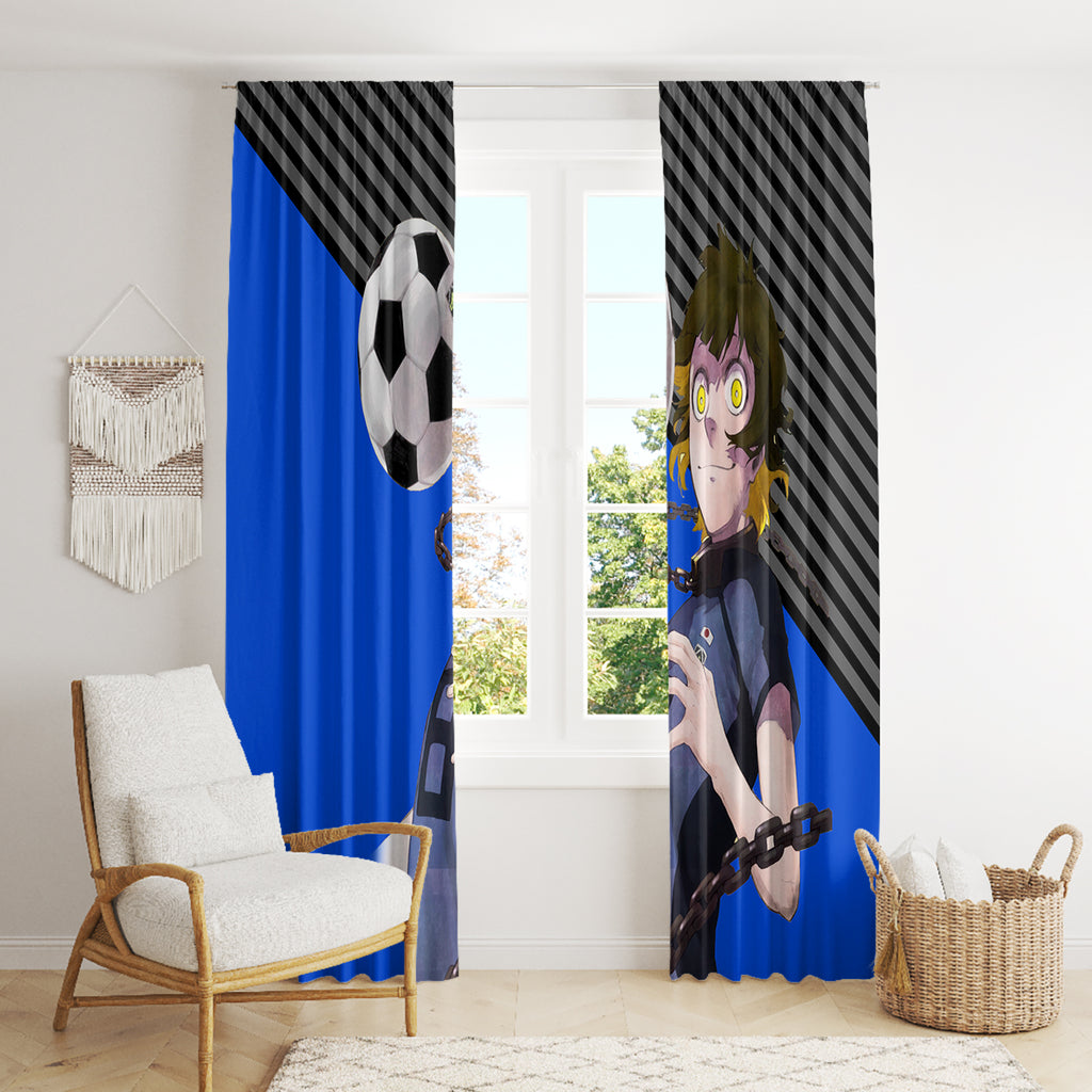 Meguru Bachira Blue Lock Window Curtain Anime Style
