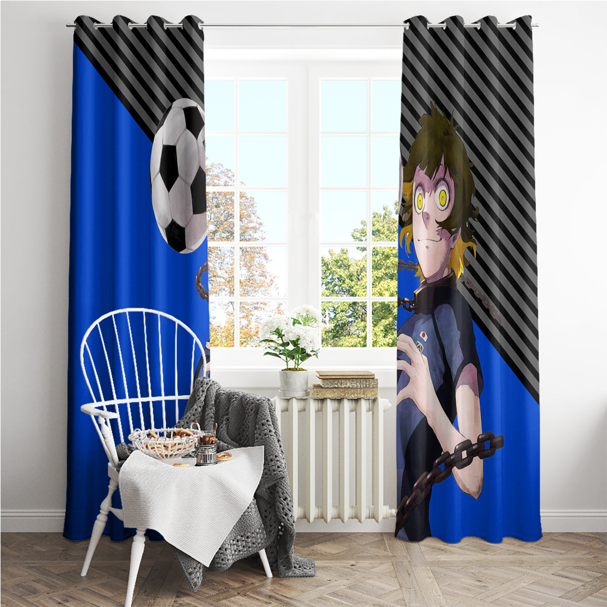 Meguru Bachira Blue Lock Window Curtain Anime Style