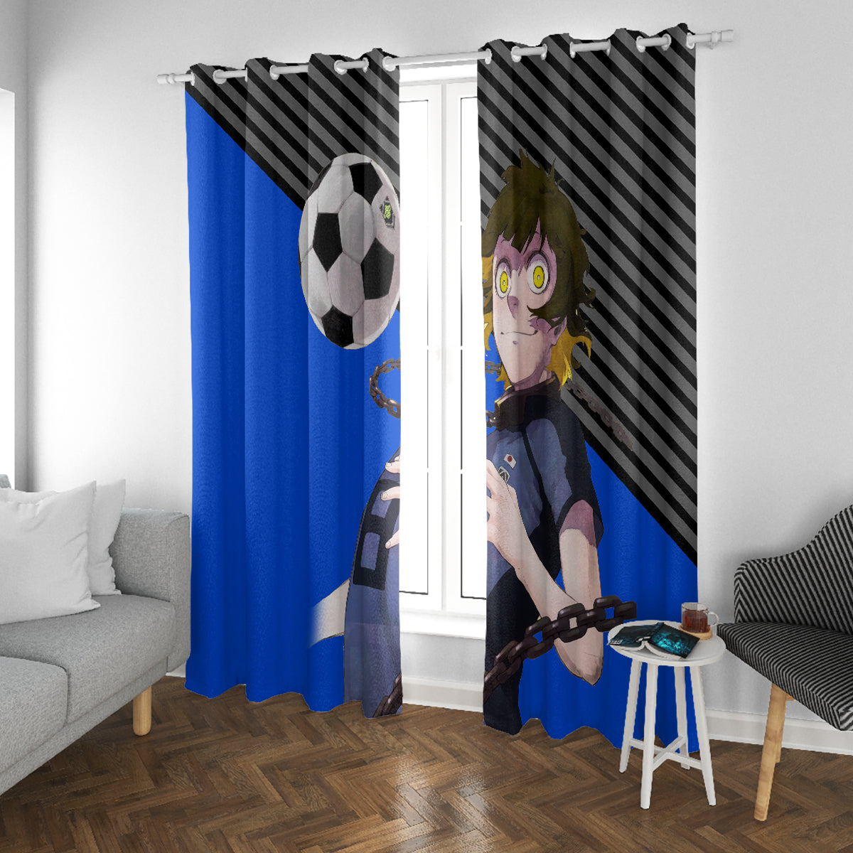 Meguru Bachira Blue Lock Window Curtain Anime Style