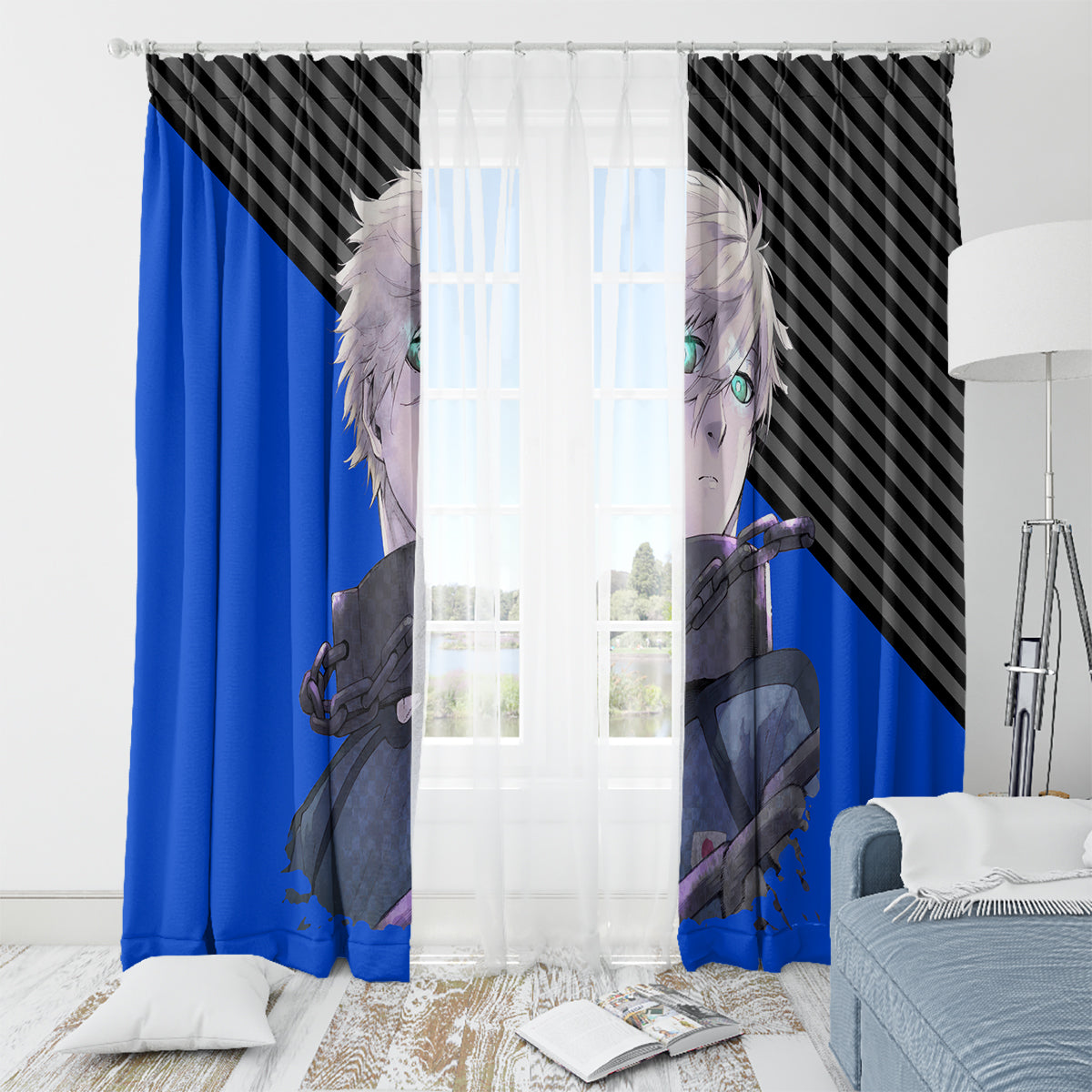 Seishiro Nagi Blue Lock Window Curtain Anime Style