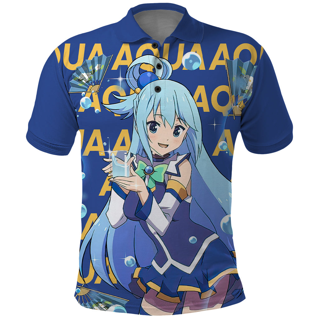 Aqua KonoSuba Polo Shirt Anime Style