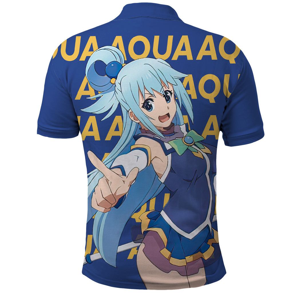 Aqua KonoSuba Polo Shirt Anime Style