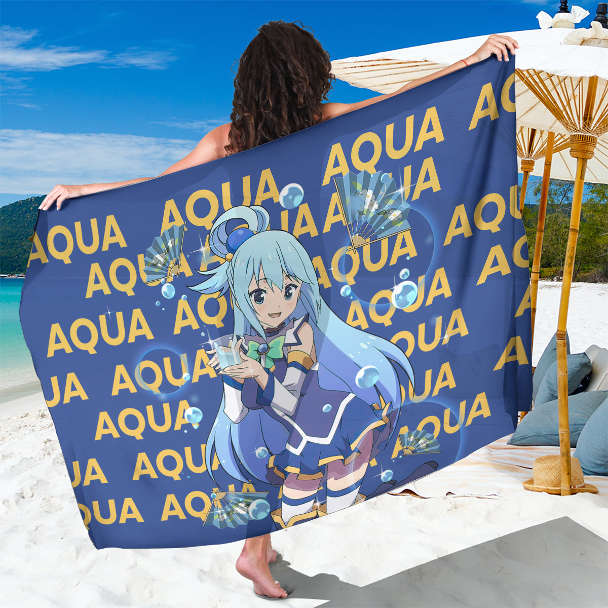 Aqua KonoSuba Sarong Anime Style
