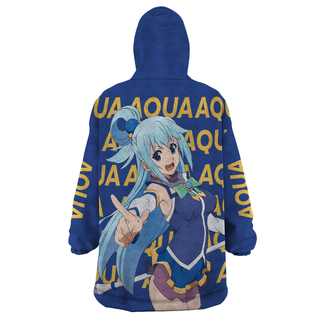 Aqua KonoSuba Wearable Blanket Hoodie Anime Style