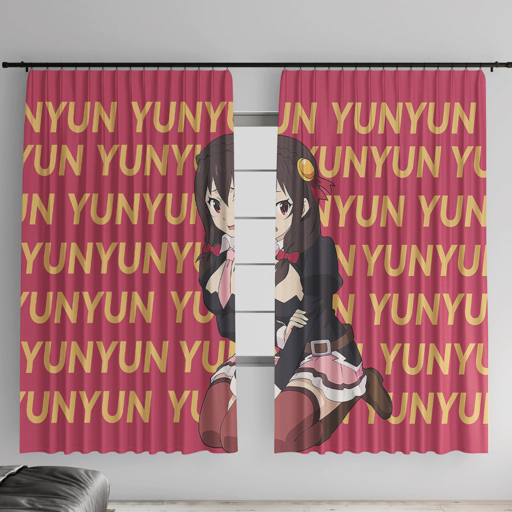 Yunyun KonoSuba Window Curtain Anime Style