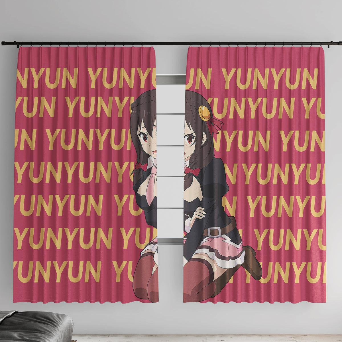 Yunyun KonoSuba Window Curtain Anime Style