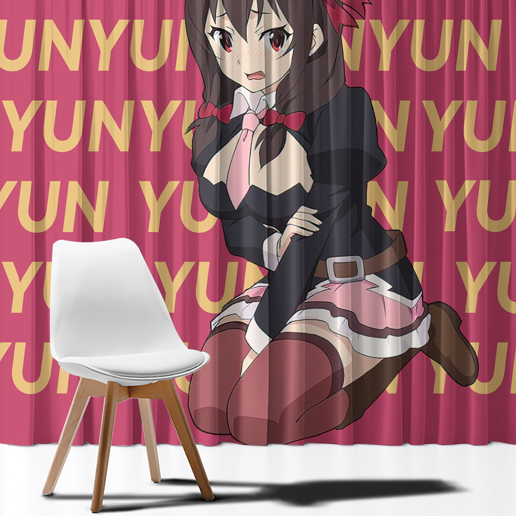 Yunyun KonoSuba Window Curtain Anime Style