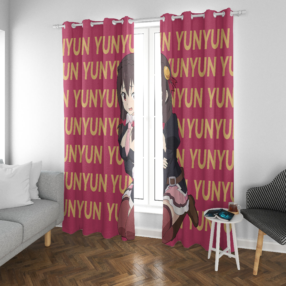 Yunyun KonoSuba Window Curtain Anime Style