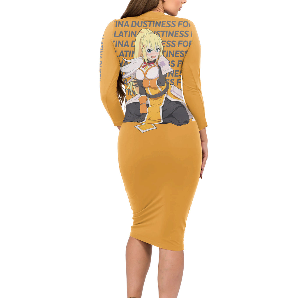 Lalatina Dustiness Ford KonoSuba Long Sleeve Bodycon Dress Anime Style