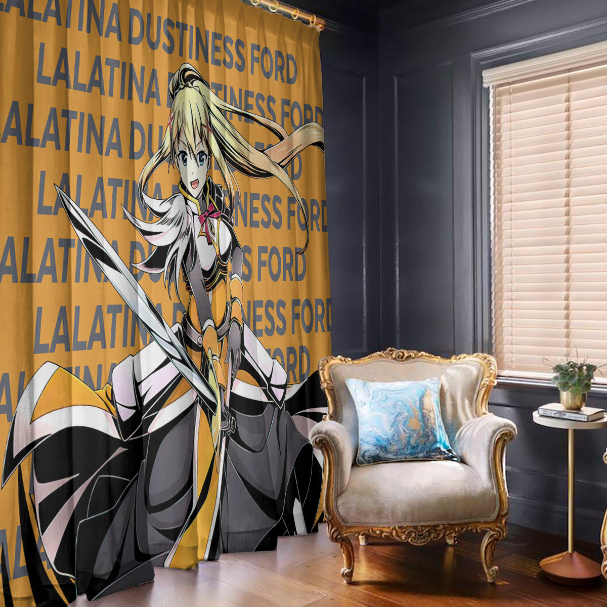 Lalatina Dustiness Ford KonoSuba Window Curtain Anime Style