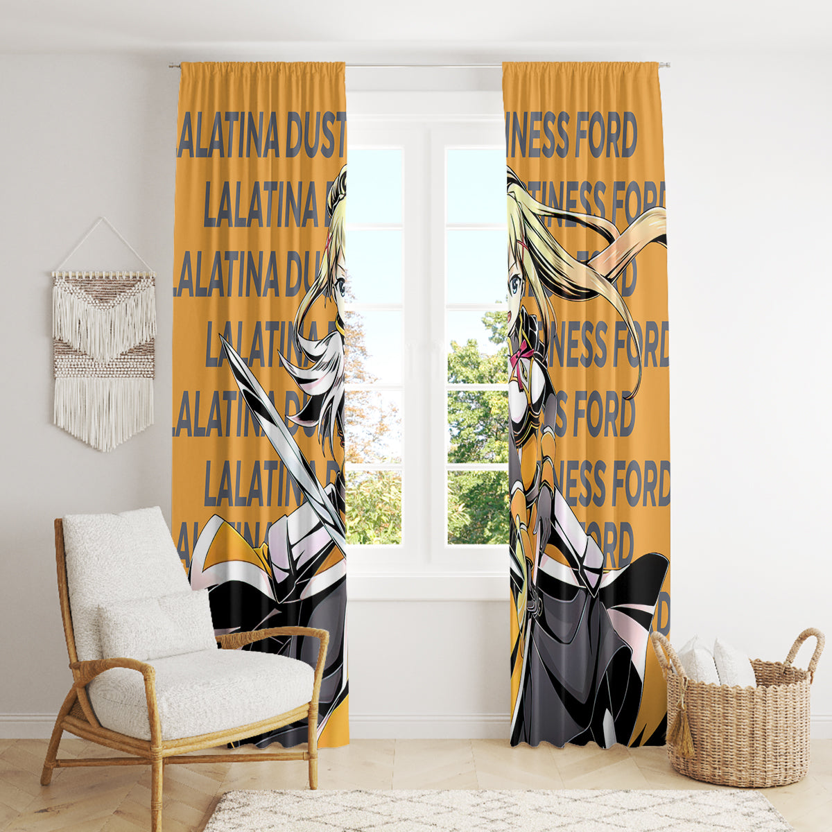 Lalatina Dustiness Ford KonoSuba Window Curtain Anime Style