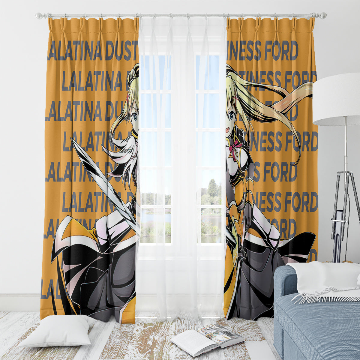 Lalatina Dustiness Ford KonoSuba Window Curtain Anime Style